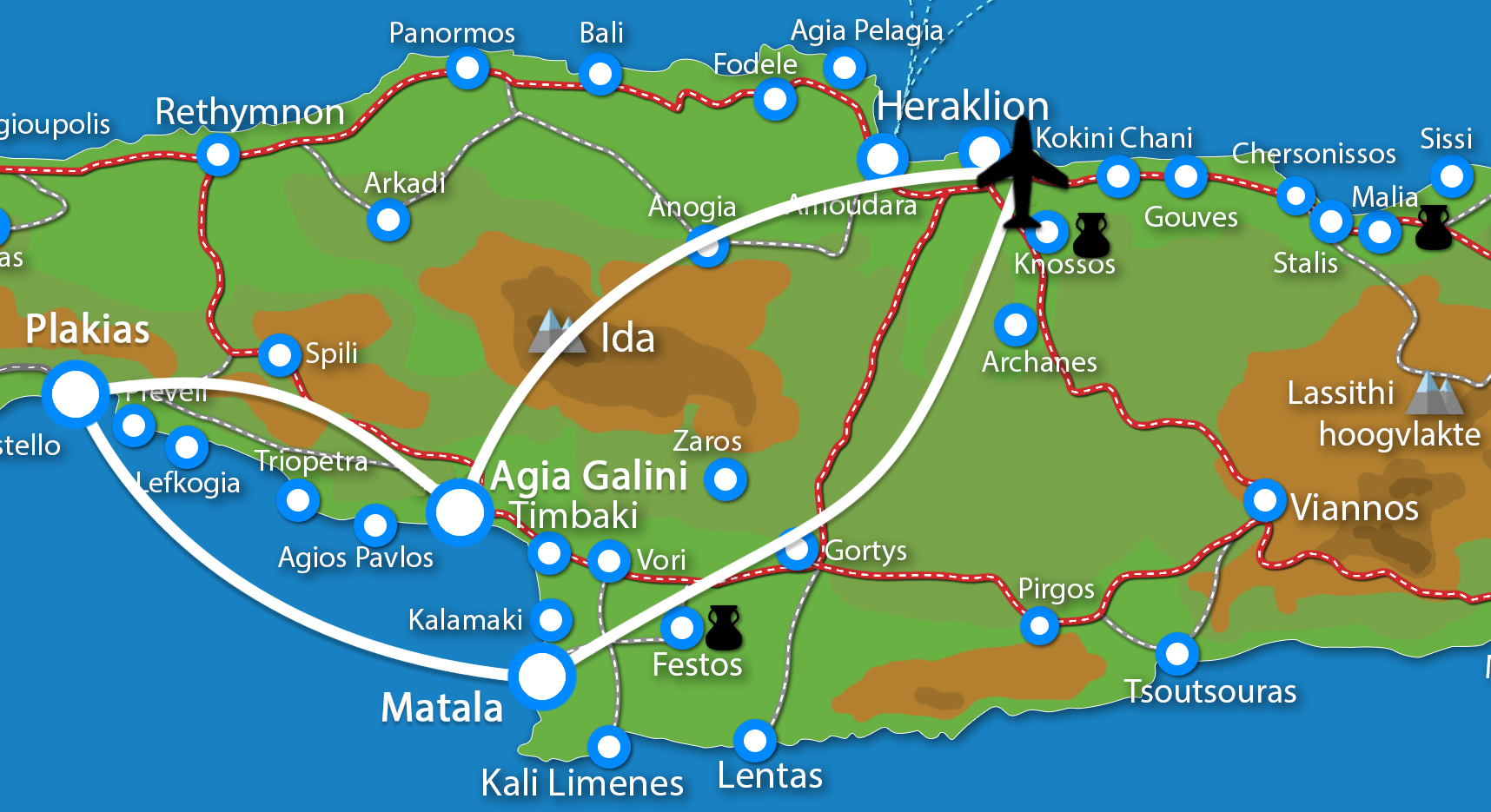Waar ligt Fly & Drive  Agia Galini - Plakias - Matala?