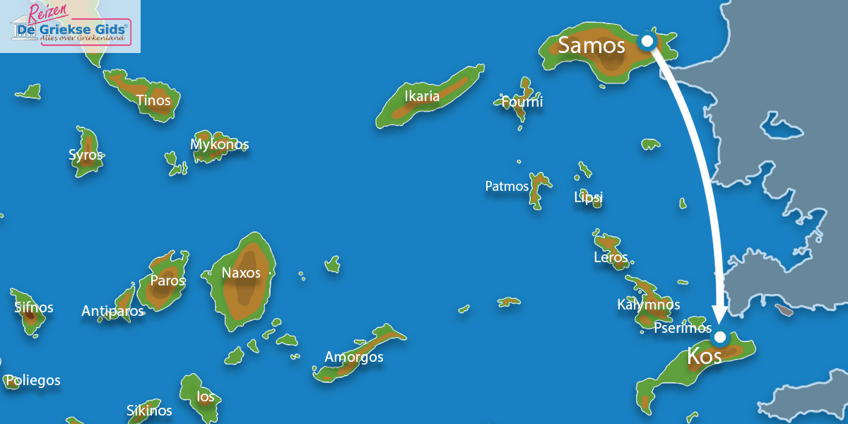 Waar ligt Eilandhoppen Samos Kos?