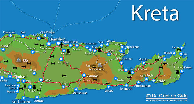 Kaart Fly & Drive Kreta - In de voetsporen van koning Minos