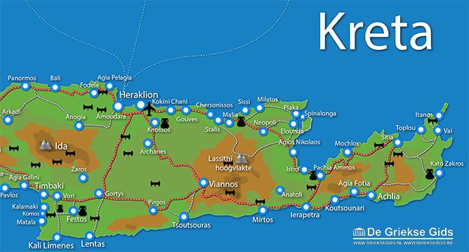 Kaart Fly & Drive Kreta - In de voetsporen van koning Minos