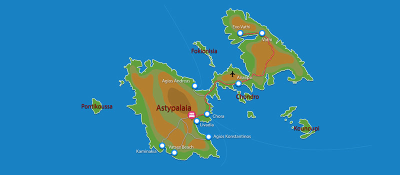 Kaart Astypalaia Palace