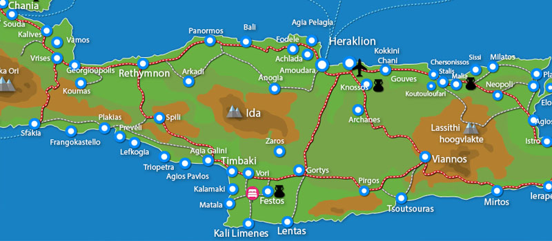 Waar ligt Phaistos Villas (incl. auto)?