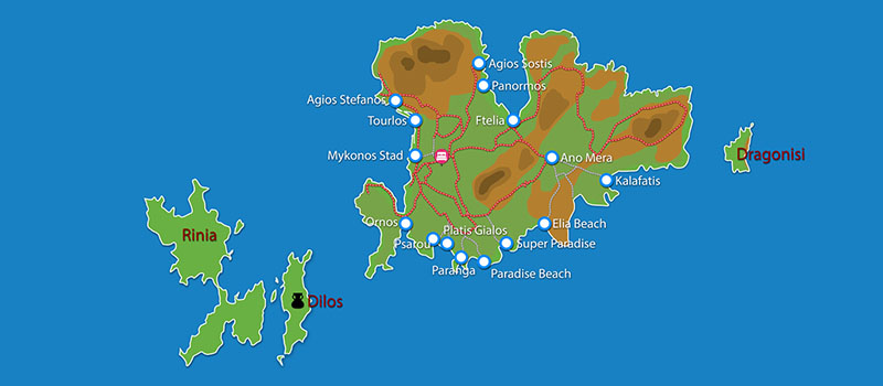 Waar ligt A Hotel Mykonos?