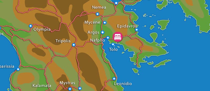 Waar ligt Asteria Hotel (incl. auto)?