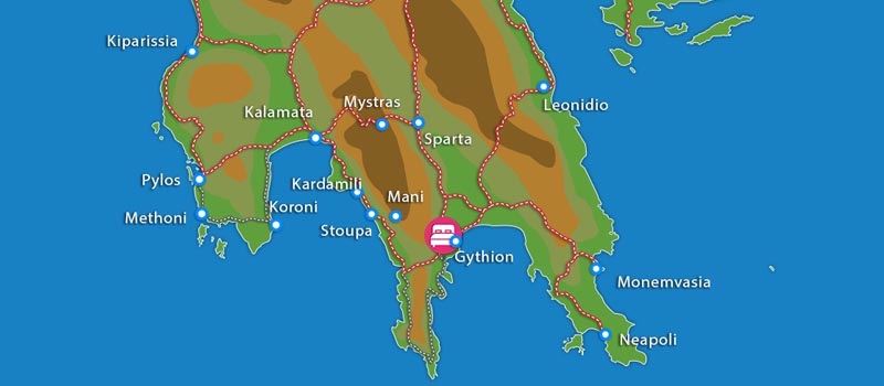 Kaart Thirides Beach Resort (incl. auto)