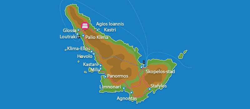 Kaart Aegean Wave Hotel