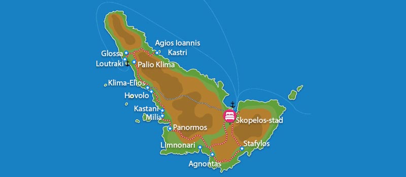Kaart Aeolos Hotel