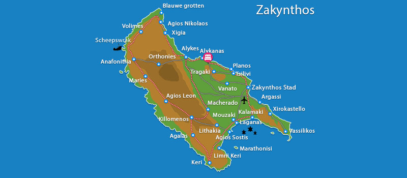 Kaart Calypso Villas